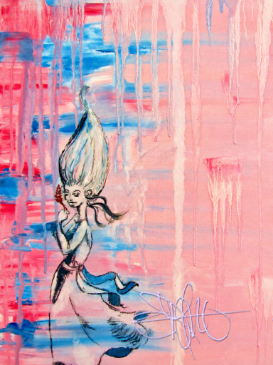 Little Girl Blue, Oil & Charcoal